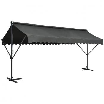 Toldo de pie independiente gris antracita 500x300 cm