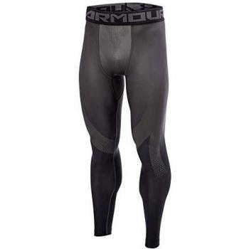 Under Armour HG 20 Graphic Leggin, Hombre, Charcoal/Black, S