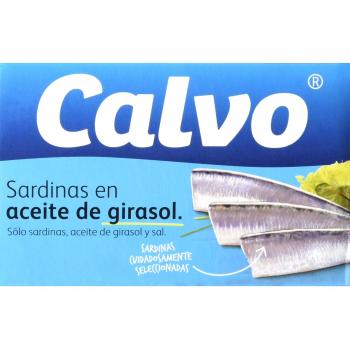 Calvo Sardinas en Aceite de Girasol - Paquete de 10 x 120 gr
