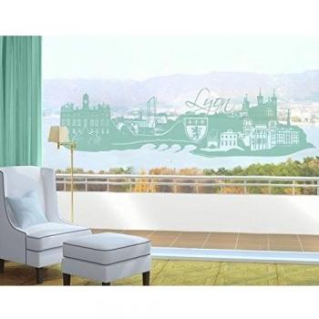 Vinilo décorativo para cristal no.FB81 Lyon Skyline XXL, Farbe:Frosted;Größe:120cm x 458cm
