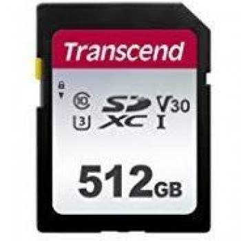 Transcend 512gb sdxc 300s memory card uhs i c10 u3 v30 4k full hd up to 9540 mbs ideal for digital cameras ts512gsdc300s