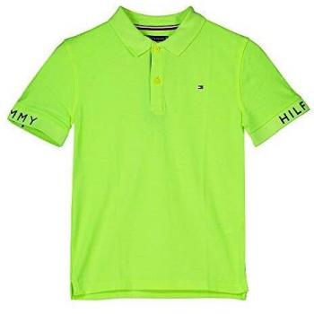 Tommy Hilfiger- Sleeve Text Polo S/S- KB0KB05656 ZAA- Safety Yellow-Polo Manga Corta para NIÑOS