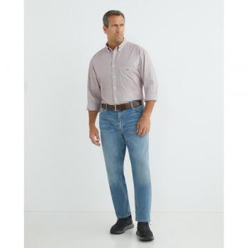 Camisa Gant de popelín de rayas fina regular fit para hombre tallas grandes