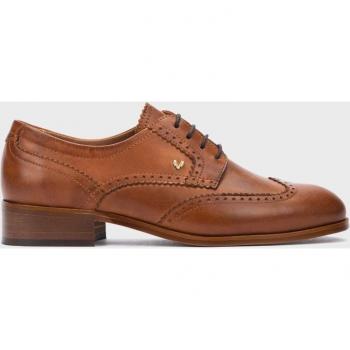 Zapatos planos de piel MOSCOVA 1708 en color marrón para mujer
