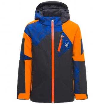 Spyder Leader Chaqueta, Niños, Negro/Azul / Rosa, 14