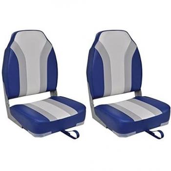 vidaXL 2X Asientos Plegables para Barco con Respaldo Alto Recambios y Piezas Accesorios Articulos Embarcaciones Veleros Resistentes a los Rayos UV