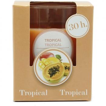 Ambientair VV001MNA aromática Fragancia Malubú, Mango Tropical. Vela perfumada con una duración Estimada de 30 Horas, Morado, 250