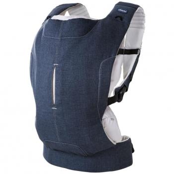 Chicco Myamaki Mochila Portabebés con 3 posiciones hasta los 15 kg, posición delantera, cadera o trasera, color vaquero