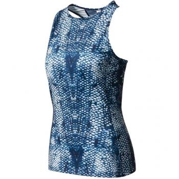 adidas Speed Prnt Camiseta sin Mangas, Mujer, Azul