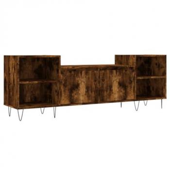 Mueble para TV madera contrachapada roble ahumado 160x35x55 cm