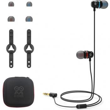 Auriculares Intrauriculares con Cable para Oculus Quest 2 - Accesorios de VR con Tapones de Silicona S/M/L y Organizador de Cables