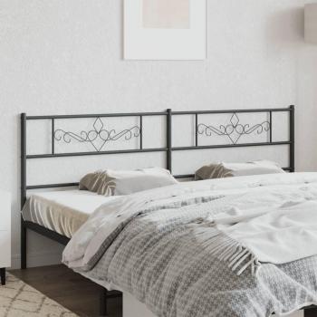 Cabecero de metal negro 193 cm Vidaxl Negro