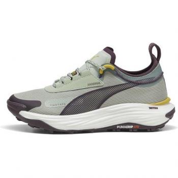 Puma - Zapatillas de running Voyage Nitro 3 Tech para mujer en color gris, verde y negro, talla 37