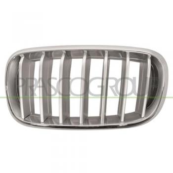Rejilla delantera PRASCO BM8262024 - Parrilla frontal de automóvil, fabricada en plástico, diseño específico para modelo de vehículo, acabado en negro, fácil instalación