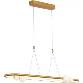 Lámpara colgante moderna Lozanna Bronce antiguo, tipo de producto: colgante LED moderno, características: bronce antiguo, luz blanca cálida 3000K, 2640lm, regulable