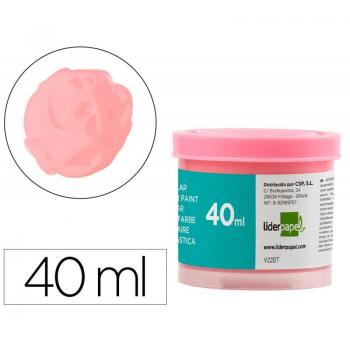 Tempera Liderpapel Escolar Color Rosa 40 ml Ref. TP67