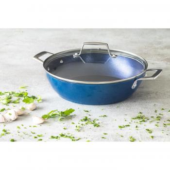 Cacerola Monix Diamond M220528 - Ø28cm - Aluminio Forjado - Antiadherente con Titanio - Apta para Inducción, Gas y Vitrocerámica