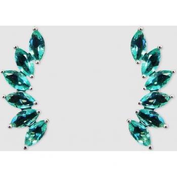 Pendientes Crystal bells peridoto de rodio y circonitas