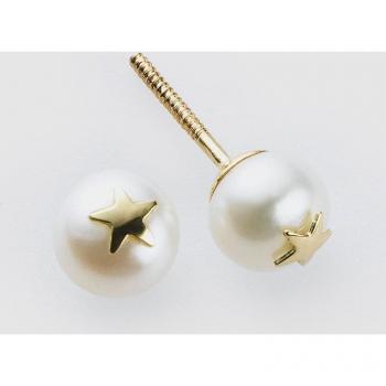 Pendientes de niña con brillantes incrustados, diseño elegante y delicado