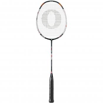 Raqueta de bádminton Oliver Flexter PC negra y plateada, pre-tensada