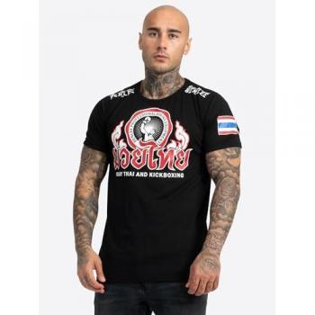 Camiseta de Manga Corta Benlee Thailand Negra L Hombre Ajuste Slim