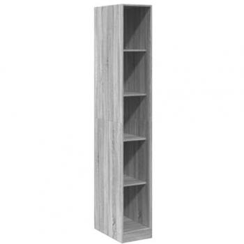 Armario de madera de ingeniería gris Sonoma 30x50x200 cm