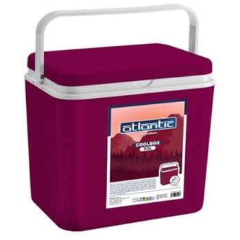 Nevera Portátil Térmica Atlantic 30L - Resistente de Polipropileno con Variedad de Diseños y Colores - Ideal para Camping, Playa, Jardín y Barbacoas - Hasta 8h de Frío