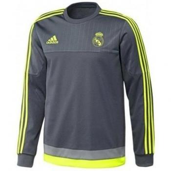 adidas Real SWT Top - Sudadera para hombre, color azul marino / gris / lima, talla L