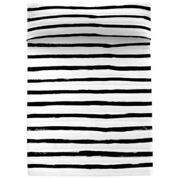 Colcha HappyFriday Blanc Stripes Multicolor 270 x 260 cm, 100% Algodón (Exterior), 100% Poliéster (Relleno), Calidad de 150