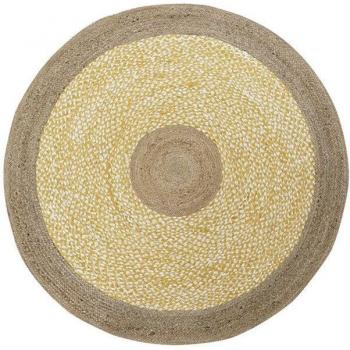 Alfombra DKD Home Decor Marrón Blanco Amarillo 148 x 148 x 1 cm