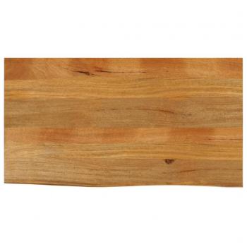 Tablero de mesa borde natural madera maciza mango 110x60x2,5 cm Marrón