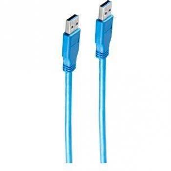 Cable USB 3.0 macho a macho SHIVERPEAKS SHVP BS77031-1, color azul, longitud 1 metro