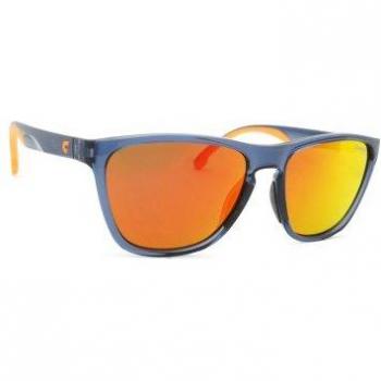 Carrera 8058/S Sunglasses - Stylish Unisex Blue Orange Flash Mirror, Size: ONE SIZE