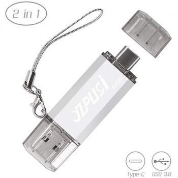 YZPUSI 64 GB Memoria USB, 2 en 1 USB 3.0 Doble Transforma Pendrive para PC y Android con OTG Tipo C, Memoria USB Compatible con Smartphones y Tableta Memory Externa ...