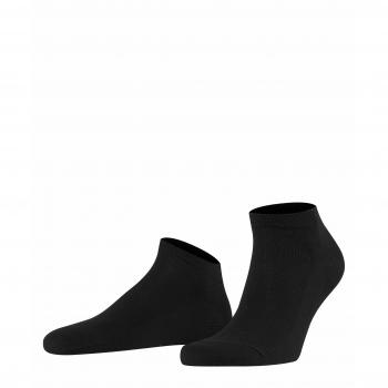 Falke Family Anti-Slip Cotton Blend Men's Sneaker Socks - Black - Size 47-50