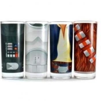 Darth Vader Han Solo Storm Trooper Chewbacca Star Wars Shot Glasses Set Official