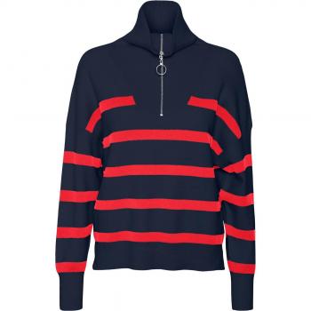 Vero Moda Saba Women's High Neck Striped Pullover Sweater