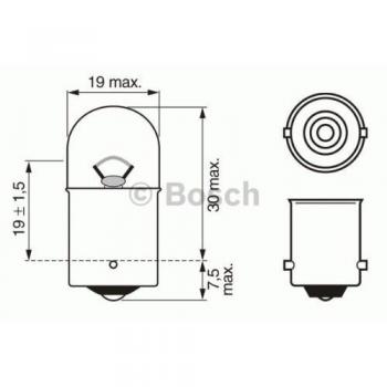 Bosch 1 987 302 203 Lámpara , piloto de matrícula