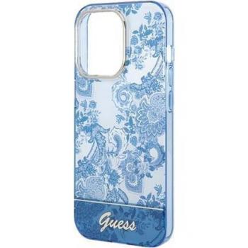 Funda Dura Porcelana Azul Guess para iPhone 14 Pro 6.1 - GUHCP14LHGPLHB