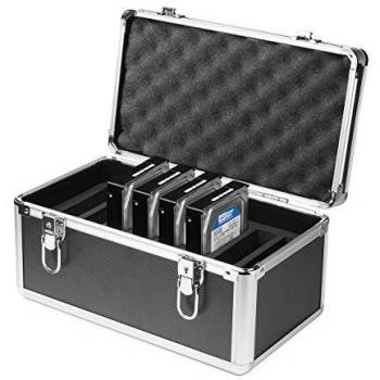Salcar Aluminium Protection Case for 10pcs 3.5 inch HDDs/SDDs Noir Fundas Suitcase Plata Aluminio