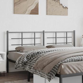Cabecero de metal negro 193 cm Vidaxl Negro