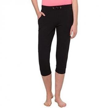 Ultrasport Vitalize - Pantalones pirata 3 / 4 de yoga para mujer, color negro, talla M