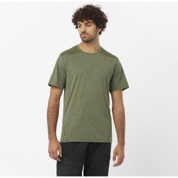 Camiseta de hombre Salomon Outline verde oscuro - S