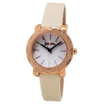 Folli Follie Reloj Mujer Analógico de Cuarzo con Correa de Piel WF14B002SPS 35mm