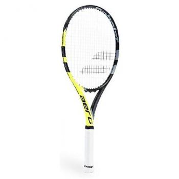 Babolat Aero G Strung Raqueta de Tenis, Unisex Adulto, Negro / Amarillo / Gris, 3