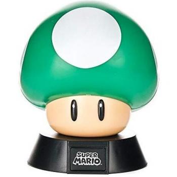 Paladone 1Up Mushroom Icon Light oficial Nintendo Coleccionable, ideal para habitaciones de niños, oficina y hogar, 1 W, verde
