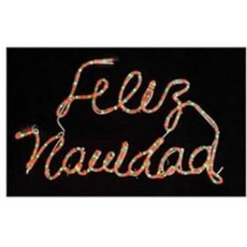 Felices Fiestas Flexilight 135 cm - Cadena de luces LED decorativas, longitud de 135 cm, diseño flexible para moldear y dar forma, ideal para decoración navideña y festividades, resistente al agua, bajo consumo