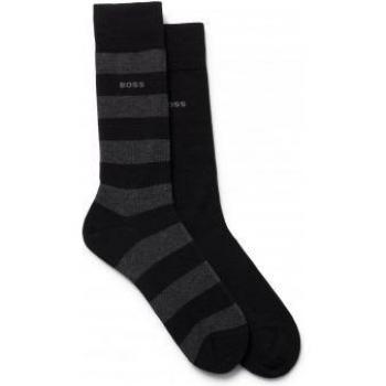 Calcetines BlockStripe negro de BOSS para hombre, pack de 2 pares