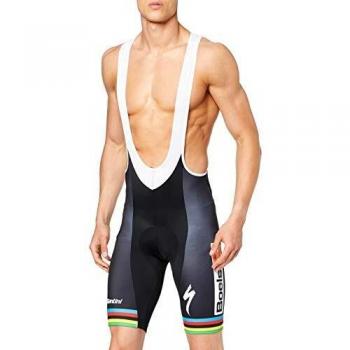 Santini Boels-Dolmans Campione del Mondo 2019 Pantalones Cortos, Hombre, Multicolor, S