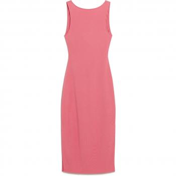 Superdry Women's Sleeveless Twist Back Midi Dress in Desert Rose Pink